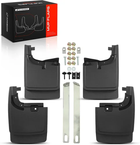 A-Premium Juego de 4 piezas guardabarros protectores contra salpicaduras con herrajes compatibles con Ford F-250 Super Duty, F-350 Super Duty, 2017