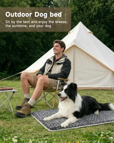 Miniatura 8 de Cama para perros pequeños para jaula de espuma de alta resistencia para perros medianos, lavable, antideslizante, 23 x 17 pulgadas, gris oscuro