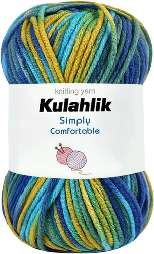 Miniatura 43 de 50g (1x50g) Hilo Acrílico para Crochet y Tejido, Hilo Degradado Colorido, 1 Rollo de Madejas, Hilo Acrílico Multicolor, Perfecto para Proyectos