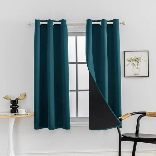Miniatura 37 de Anytime Juego de 2 paneles de cortinas 100% opacas, con aislamiento térmico para dormitorio, paneles de sombreado completo