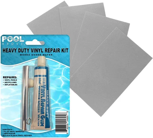 Miniatura 12 de Kit de parches de reparación de vinilo resistente Pegamento adhesivo de cemento de vinilo y parches de colores para inflables, barcos, balsas