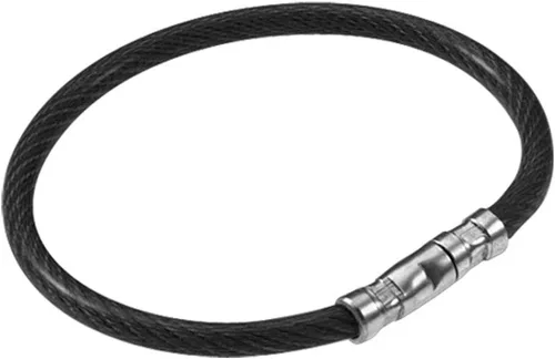 Lucky Line Llavero de bloqueo giratorio de 5 pulgadas, bucle de alambre de acero recubierto de nailon flexible, resistente a la corrosión y Variado