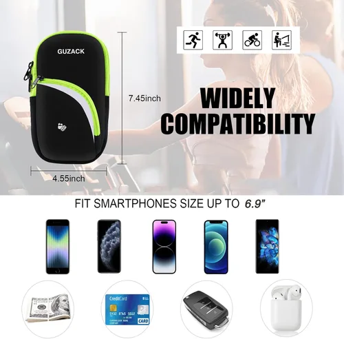 Miniatura 2 de Brazalete para teléfono celular para correr, entrenamiento, ejercicio, deportes, bandas de brazo, bolsa de bolsa, brazalete para correr para iPhone
