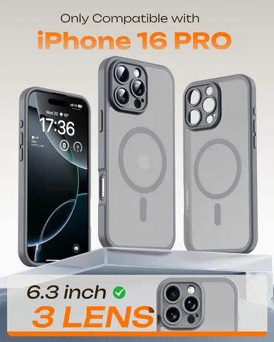 Miniatura 712 de TOCOL Funda para iPhone 11, compatible con Magsafe, protección completa de cámara, imanes integrados, protección contra caídas, funda translúcida