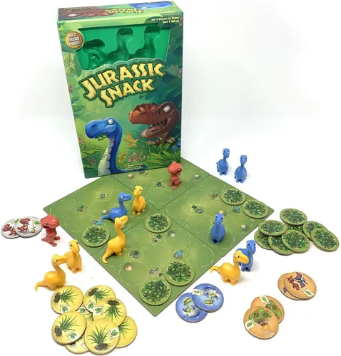 Miniatura 2 de Jurassic Snack: divertido juego de mesa para jugar contra amigos y familiares, mantén tus dinosaurios vivos y alimentados para ganar, divertido