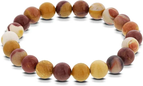 Miniatura 140 de Gem Avenue Handmade Round Bead Stretch Bracelet Unisex Natural Stone Beaded Jewelry for Men & Women, Elastic Wristband for Daily Wear