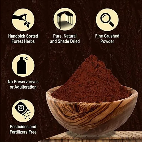 Miniatura 3 de AZAZ Herbal Ayurveda Organic Katha Powder para el color del cabello, Katha Powder para cabello marrón, Katha Powder para el crecimiento del cabello