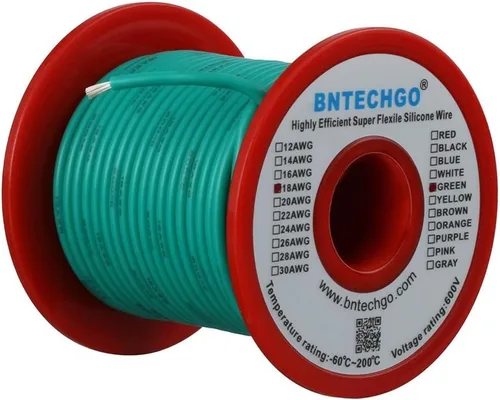 Miniatura 28 de BNTECHGO Carrete de alambre de silicona de calibre 16, rojo de 25 pies y negro, 25 pies, 2 cables separados, alambre de cobre estañado flexible