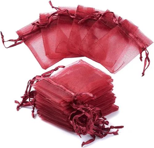 Miniatura 12 de Mega Pet Paquete de 100 bolsas de regalo de organza negra de 2.8 x 2.0 in, bolsas de satén con cordón, bolsas de regalo de joyería de caramelo
