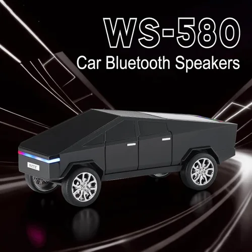 Miniatura 3 de WS-580 Futurista Camión Modelo Bluetooth Replica Altavoz con pantalla LED - TWS estéreo, radio FM, reproducción USB/TF, micrófono incorporado