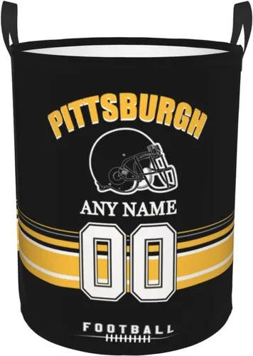 Miniatura 37 de Cesta de lavandería Philadelphia, cesta de lavandería personalizada estilo fútbol, cesta de almacenamiento plegable personalizada con nombre