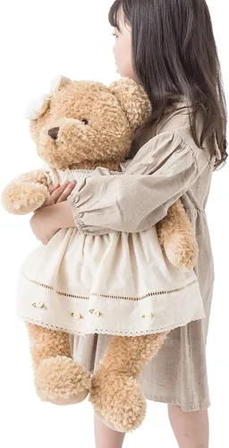 Miniatura 9 de oitscute Oso de Peluche Grande para Bebé con Ropa Animal de Peluche Lindo Juguete Suave de Felpa 25" (Grande Rojo y Marrón)