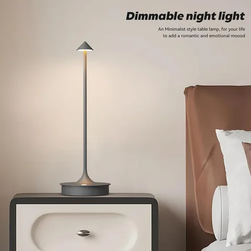 Miniatura 3 de Lámpara de mesa inalámbrica pequeña, recargable, funciona con pilas, lámpara táctil LED de 4000 mAh, regulable, portátil, impermeable