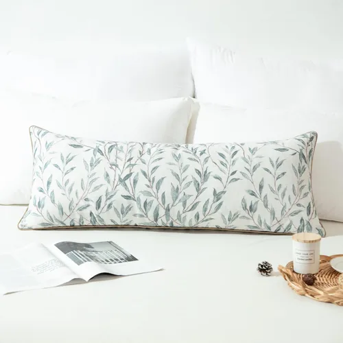 Miniatura 32 de VOGOL Juego de 2 fundas de almohada, 18 x 18 pulgadas, patrón de pájaros verdes, estampado de flores y pájaros verdes, fundas de cojín para cama