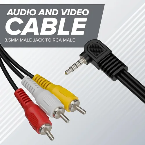 Miniatura 2 de THE CIMPLE CO Cable de audio y video RCA macho de 0.138 in a macho compatible con Roku y TiVo, cable A/V, no para cámaras, conector de cable