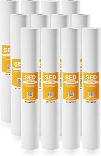 Miniatura 13 de Max Water Slim Blue - Cartucho de repuesto para filtro de agua de sedimentos de polipropileno fundido de 5 micrones, 20 x 2.5 pulgadas, para toda
