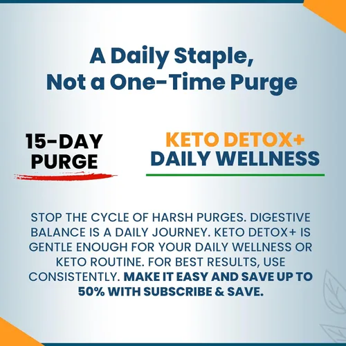 Miniatura 5 de Keto Detox+ Limpieza diaria de colon Apoya el alivio de la hinchazón, la salud digestiva y la regularidad cómoda con cáscara de psyllium, baya