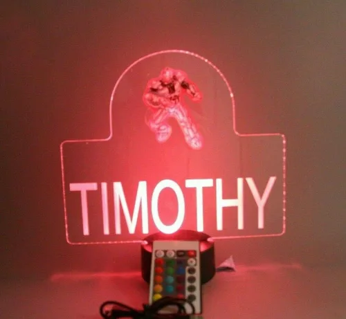 Miniatura 3 de Cyborg Superheroes Figura de acción Diseño de luz nocturna LED Lámpara de mesa de escritorio para niños de eficiencia energética Decoración