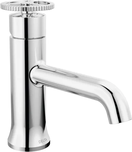 Miniatura 11 de Delta Trinsic - Grifo de baño de 1 agujero con mango de rueda, níquel pulido, grifo de fregadero de baño de un solo agujero, ensamblaje de drenaje