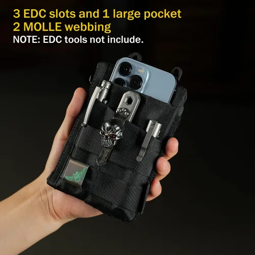 Miniatura 3 de VIPERADE VE16 Bolsa EDC, Organizador EDC para Hombres - Organizador de Bolsillo Bolsa Multiherramienta Billetera para Equipos EDC Verde/beige