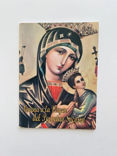 Miniatura 2 de Novena a la Virgen del Perpetuo Socorro" Libro de Rezo con Rosario de Madera Hecho a Mano