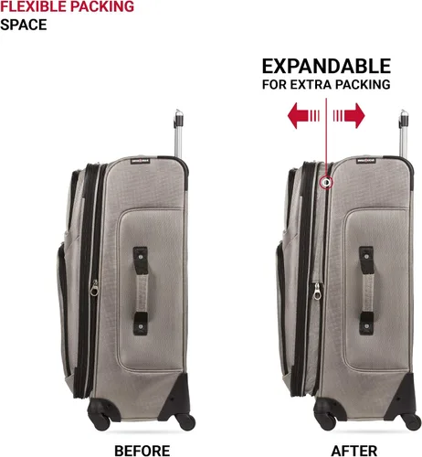 Miniatura 4 de SwissGear - Equipaje suave expandible Sion con ruedas, Peltre