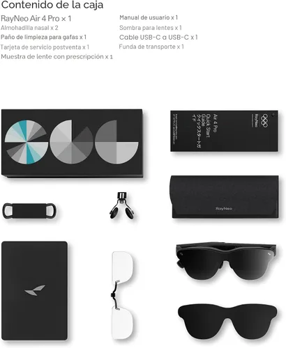 Miniatura 13 de RayNeo Air 4 Pro AR/XR - Pantalla de video HDR10 de 201 pulgadas, chip Vision 4000, audio de Bang & Olufsen, películas 3D y gafas inteligentes