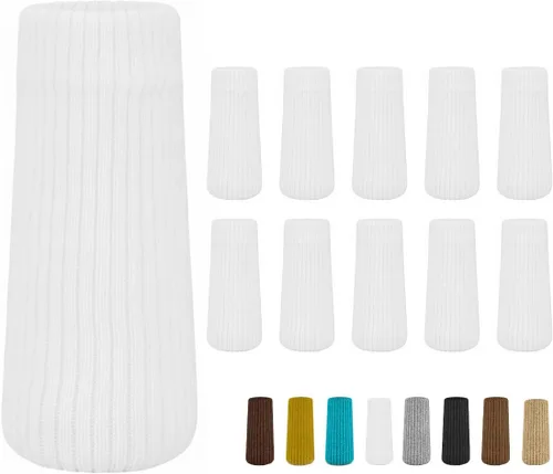 Miniatura 11 de 16 Piezas Protectores de Calcetines para Patas de Silla Premium Color Verde Aguamarina para Suelos de Madera Dura - No se Caen Fácilmente - Muy