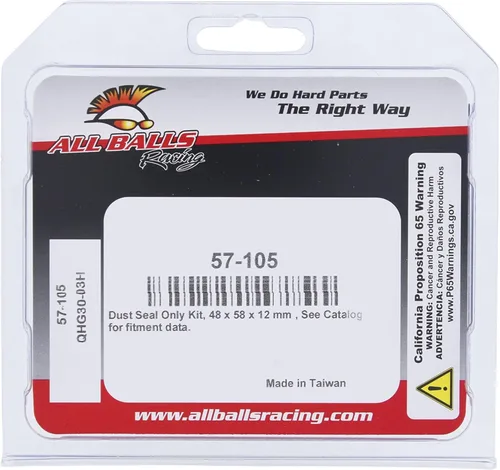 Miniatura 4 de All Balls Racing 57-105 Kit de retenes de polvo de horquilla compatible con/reemplazo para KTM Gas-Gas Honda Husaberg Husqvarna Kawasaki KTM Suzuki