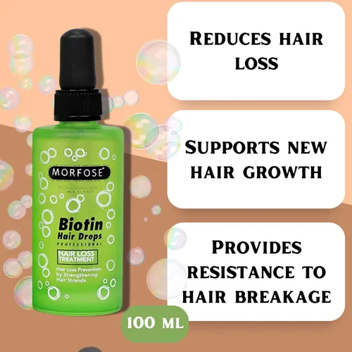 Miniatura 3 de Morfose Biotin Hair Drop - Solución nutritiva para el cuidado del cabello para promover el crecimiento, fortalecer y mejorar la textura, adecuada