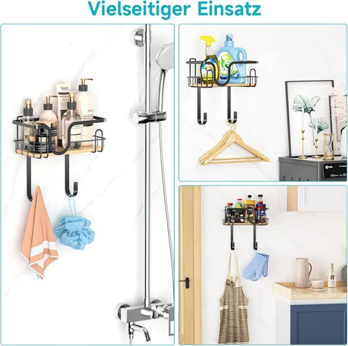 Miniatura 8 de Soporte para tabla de planchar para montaje en pared, colgador de tabla de planchar sobre la puerta con cesta de almacenamiento, soporte de hierro