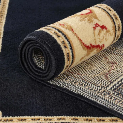 Miniatura 7 de Superior Alfombra de interior, cubierta de alfombra de felpa, medallón oriental tradicional, perfecta para pasillo, entrada, sala, comedor, Azul