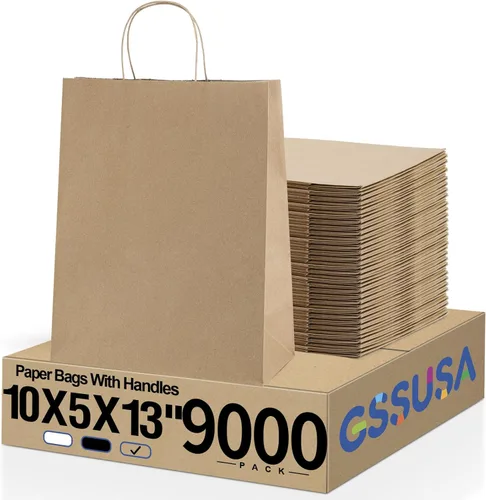 Miniatura 19 de GSSUSA Bolsas de regalo de papel de 5.25 x 3.75 x 8 pulgadas, paquete de 20000 bolsas de regalo para el día de San Valentín con asas, bolsa de papel