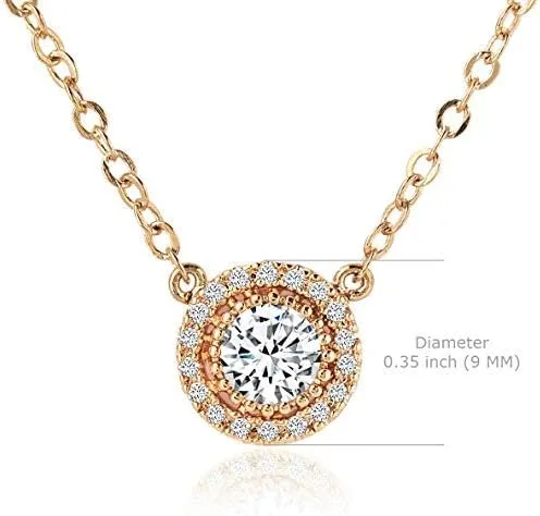 Miniatura 2 de A+O Collar de la amistad Collar de circonita cúbica en oro, oro rosa, plata de ley