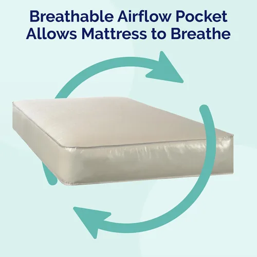 Miniatura 7 de Kolcraft BabyPedic - Colchón impermeable de grado médico para cuna y cama infantil, comodidad aireada, 80 bobinas de acero, certificado GREENGUARD