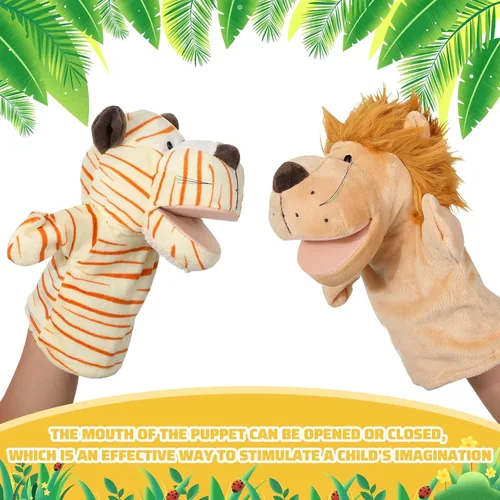 Miniatura 3 de Wettarn Juego de 12 Marionetas de Animales con Boca Activa para Niños, Juguete para Niños y Niñas, para Narración de Historias, Escuela Infantil