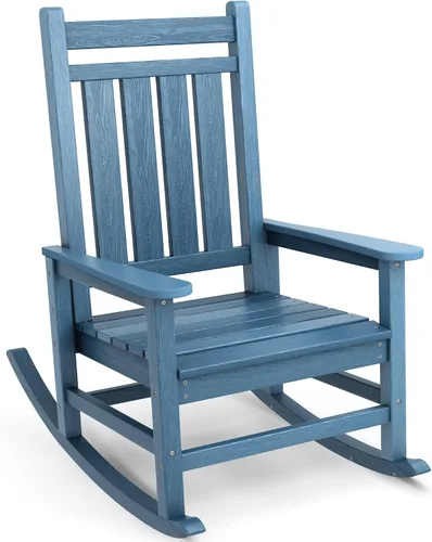 Miniatura 56 de SEWALL Mecedora de polietileno de alta densidad para adultos, mecedora de gran tamaño para exteriores, para patio, porche, Aruba