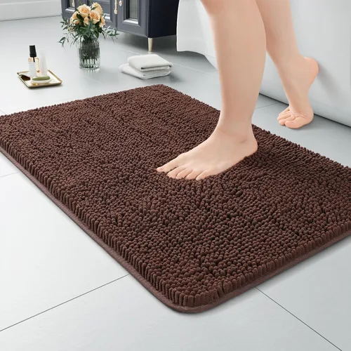 Miniatura 45 de LOCHAS Alfombra de Baño de Lujo Lanuda Tapete de Baño 24 x 17 Pulgadas, Alfombras de Baño Lavables Antideslizantes para Baño y Ducha, Alfombras