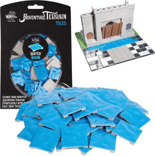 Miniatura 10 de Monster Adventure Terrain- Paquete de expansión de 50 piezas de azulejos de hierba, pintado a mano de 1 x 1, juego de azulejos, fácil de ajustar