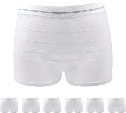 HANSILK Ropa interior posparto de malla sin costuras Natural cesárea entrega post recuperación quirúrgica bragas desechables de mujer