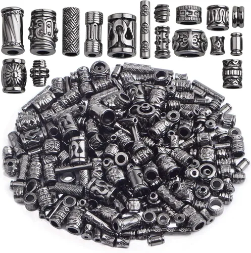 Miniatura 11 de BronaGrand 3.53 oz (alrededor de 220-300 unidades) cuentas espaciadoras de columna de oro antiguo, abalorios, collares, dijes, accesorios para Oro