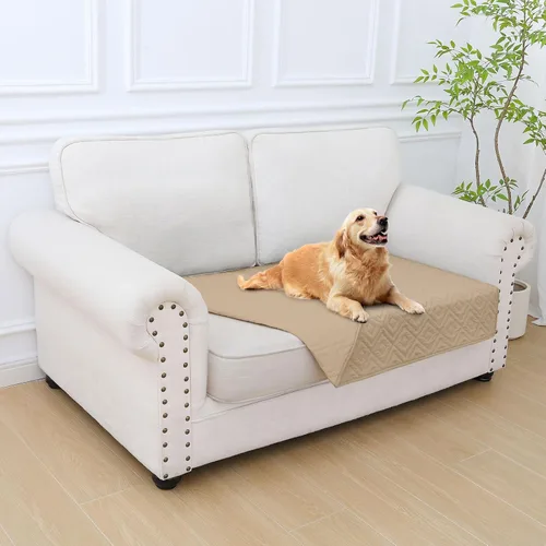 Miniatura 36 de hyha Manta impermeable para perro, manta suave para cama de perro, manta para mascotas, funda de sofá impermeable lavable para perros, fundas Gris