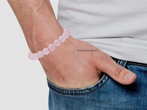 Miniatura 40 de Amazing Gemstone Pulsera de cristal para mujeres y hombres, pulsera de cristal curativo de protección, pulsera elástica con cuentas de piedras