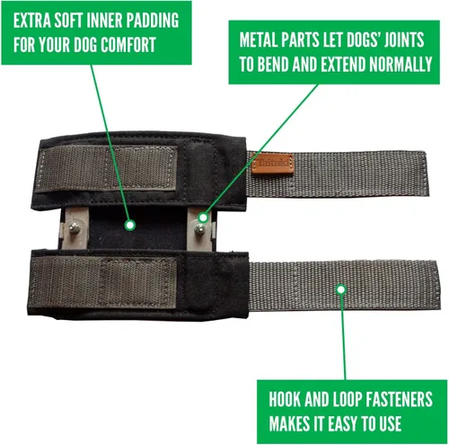 Miniatura 3 de Muñequera para perro, soporte de pierna delantera de grado veterinario para laxitud carpiana, lesiones, artritis y recuperación poscirugía - (XS)
