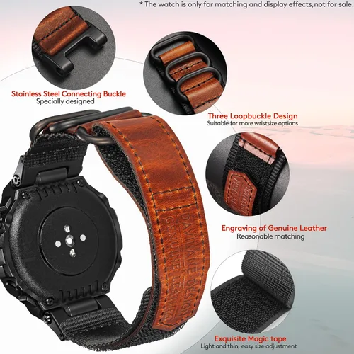 Miniatura 64 de Correa de reloj compatible con Amazfit T-Rex/T-Rex 2/T-Rex Pro/T-Rex Ultra/T-Rex Ultra 2, nuevo diseño de conector mejorado