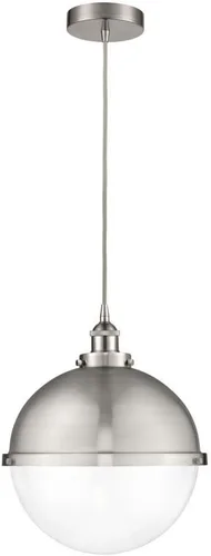 Innovations Lighting 616-1PH-SN-HFS-122-SN Hampden - 1 mini colgante colgante de cable de luz en estilo moderno-16.5 pulgadas de alto y 13 pulgadas