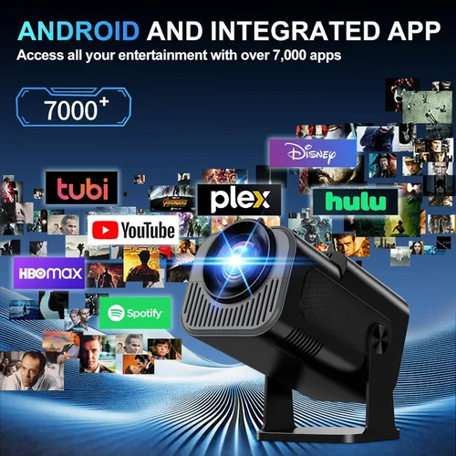 Miniatura 8 de [Proyector 2026 actualizado] Mini proyector compatible con 4K 1080P Keystone automático 270° giratorio con WiFi 6 y Bluetooth 5.2 proyector portátil