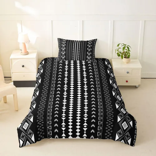 Miniatura 3 de Erosebridal Bohemian Duvet Cover Twin Country Southwestern Comforter Cover for Kids Teens Boho Aztec Arrows Diamond Bedding Set Black Gray Geometric