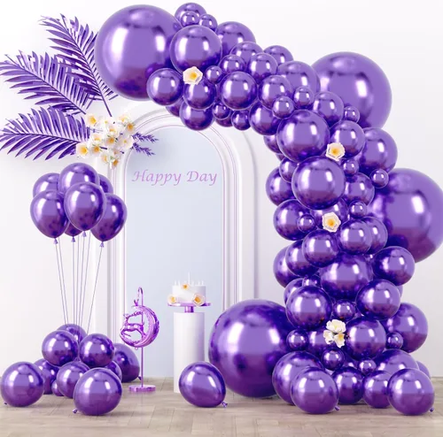 Miniatura 188 de Voircoloria - Globos azul bebé claro, paquete de 66 globos de 12 pulgadas de látex para fiestas para niños y niñas, para cumpleaños, baby shower, 16