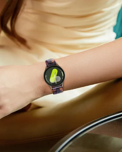 Miniatura 7 de Miimall Correa de resina para Samsung Galaxy Watch 7/6/5/4 1.575 in 1.732 in, 0.787 in de ancho, correa ligera y elegante para Galaxy Watch FE 1.575